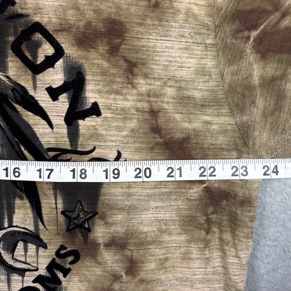 Affliction X American Customs Men's Skull Tee Shirt Abstract Brown Black SZ 2XL - Picture 6 of 9